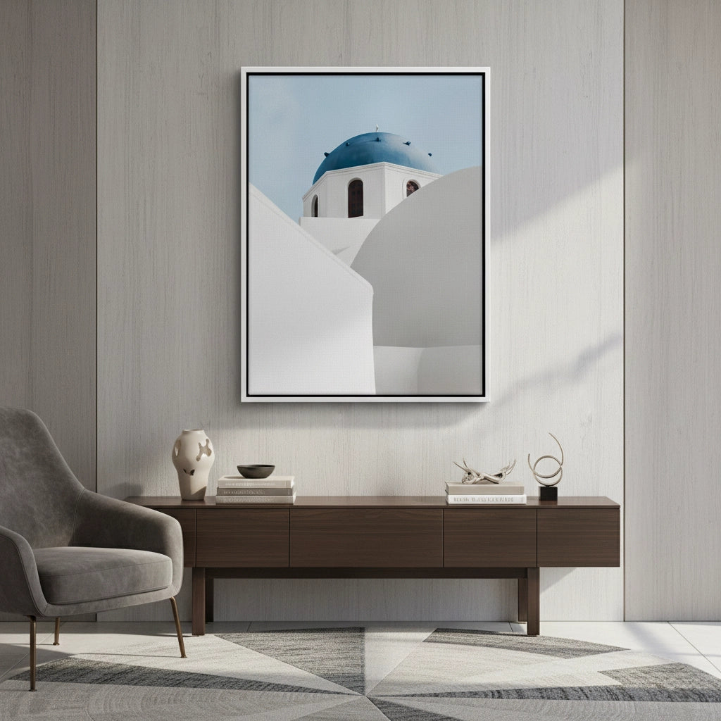 2Santorini Blue Dome - Canvas