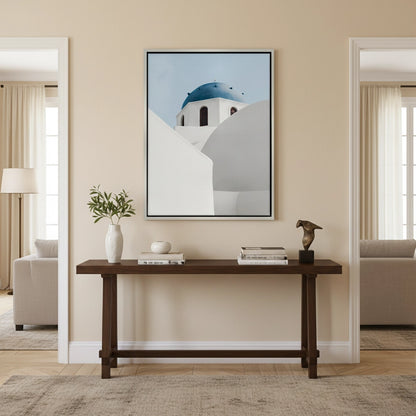 Santorini Blue Dome - Canvas