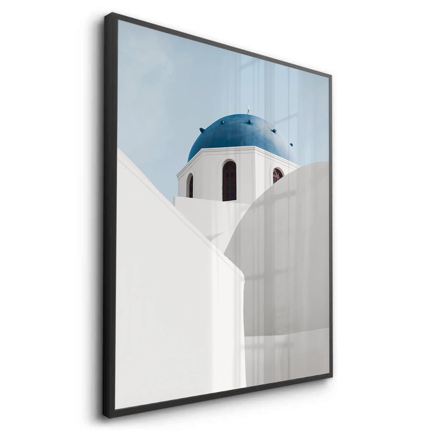 2Santorini Blue Dome - Fine Art