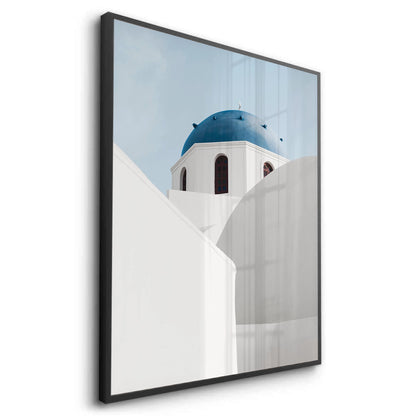 Santorini Blue Dome - Fine Art