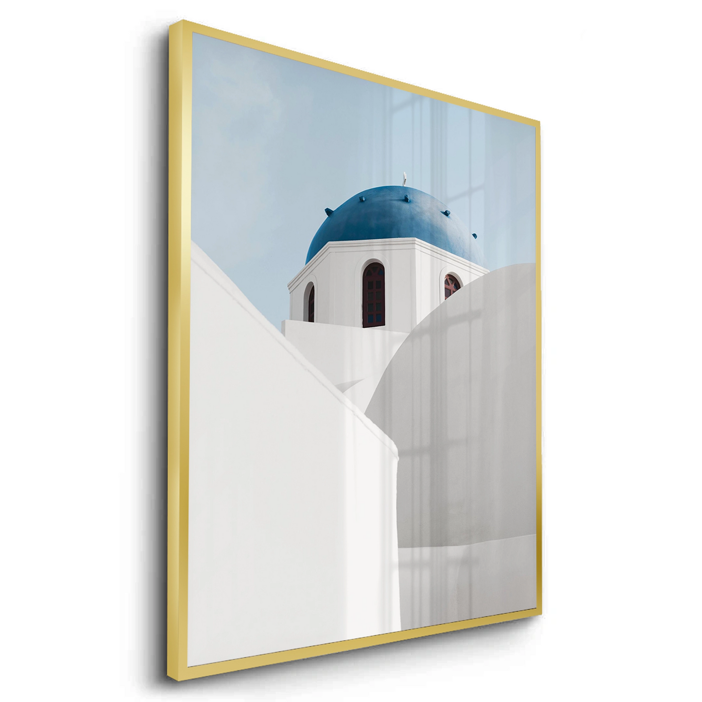 2Santorini Blue Dome - Fine Art
