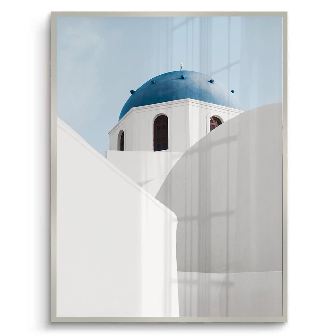 2Santorini Blue Dome - Fine Art