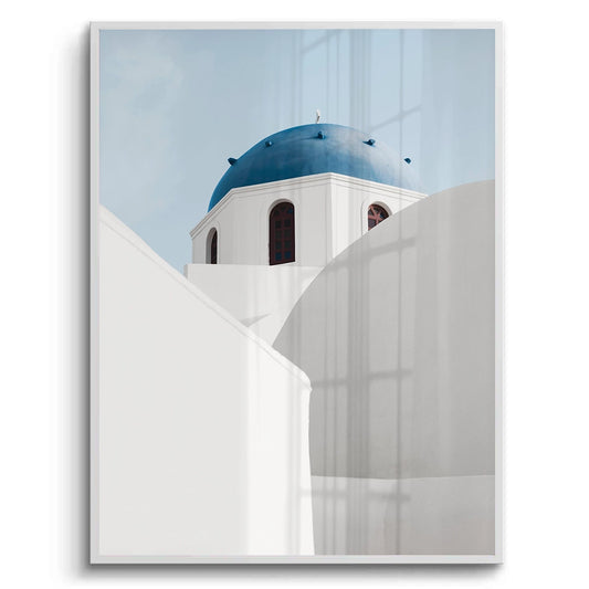 Santorini Blue Dome - Fine Art