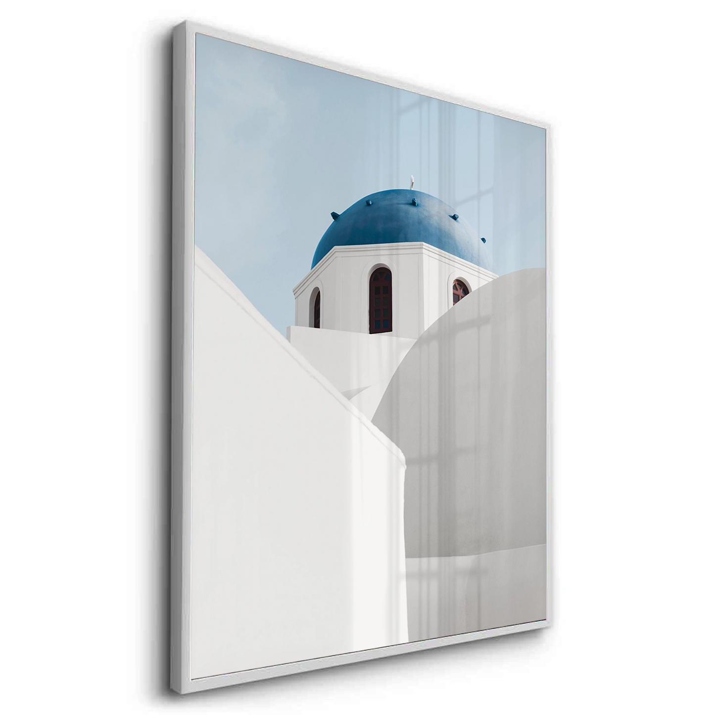 2Santorini Blue Dome - Fine Art