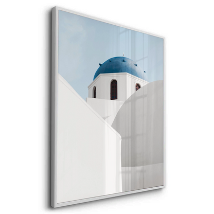 Santorini Blue Dome - Fine Art