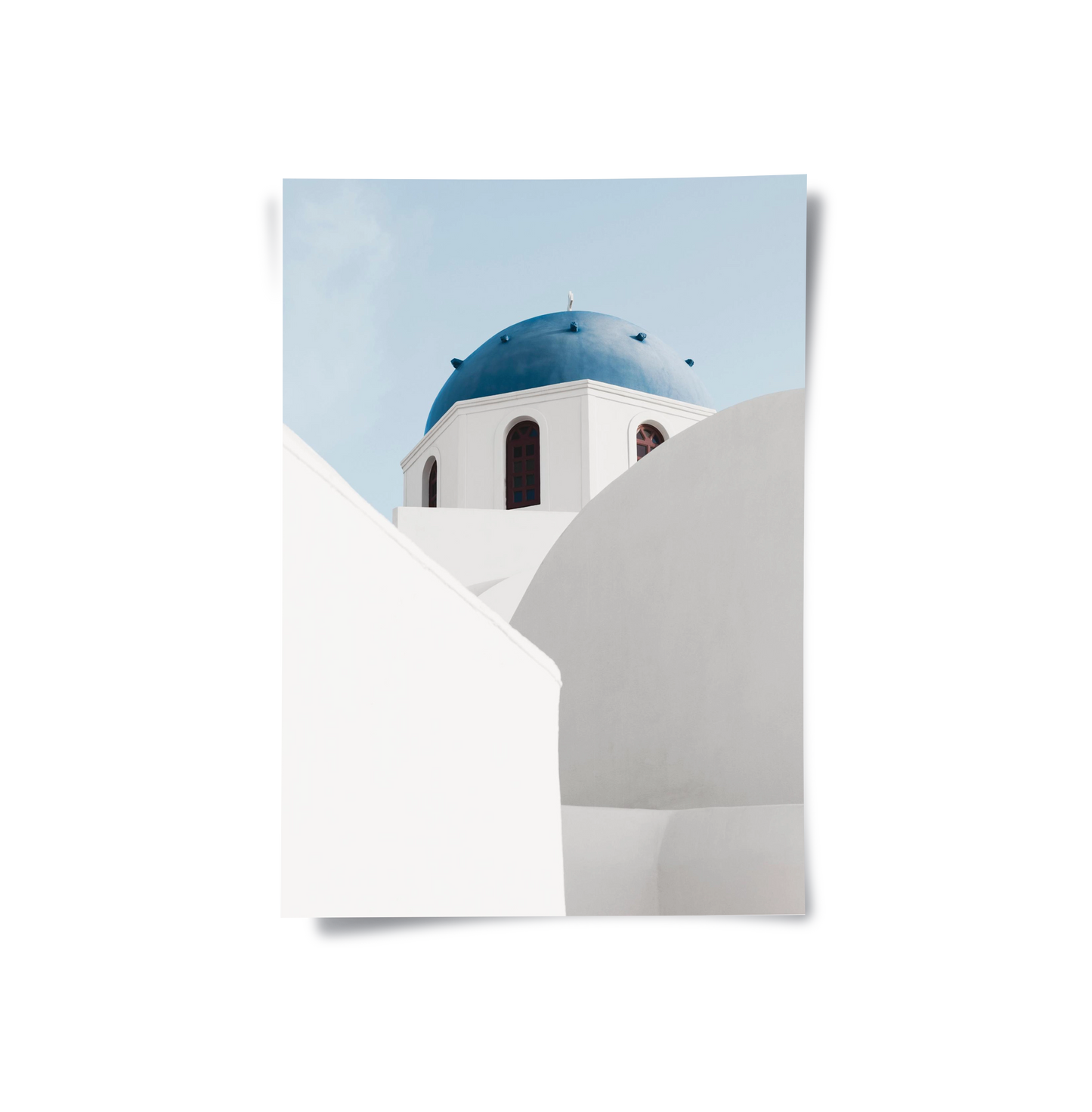 2Santorini Blue Dome - Poster