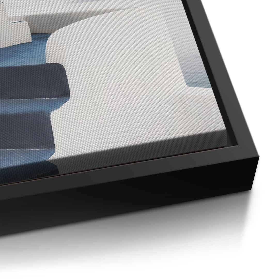 2Santorini Blue Stairs - Canvas