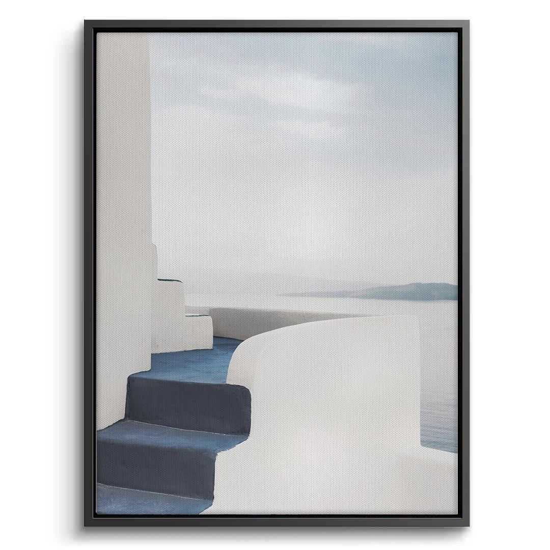 2Santorini Blue Stairs - Canvas