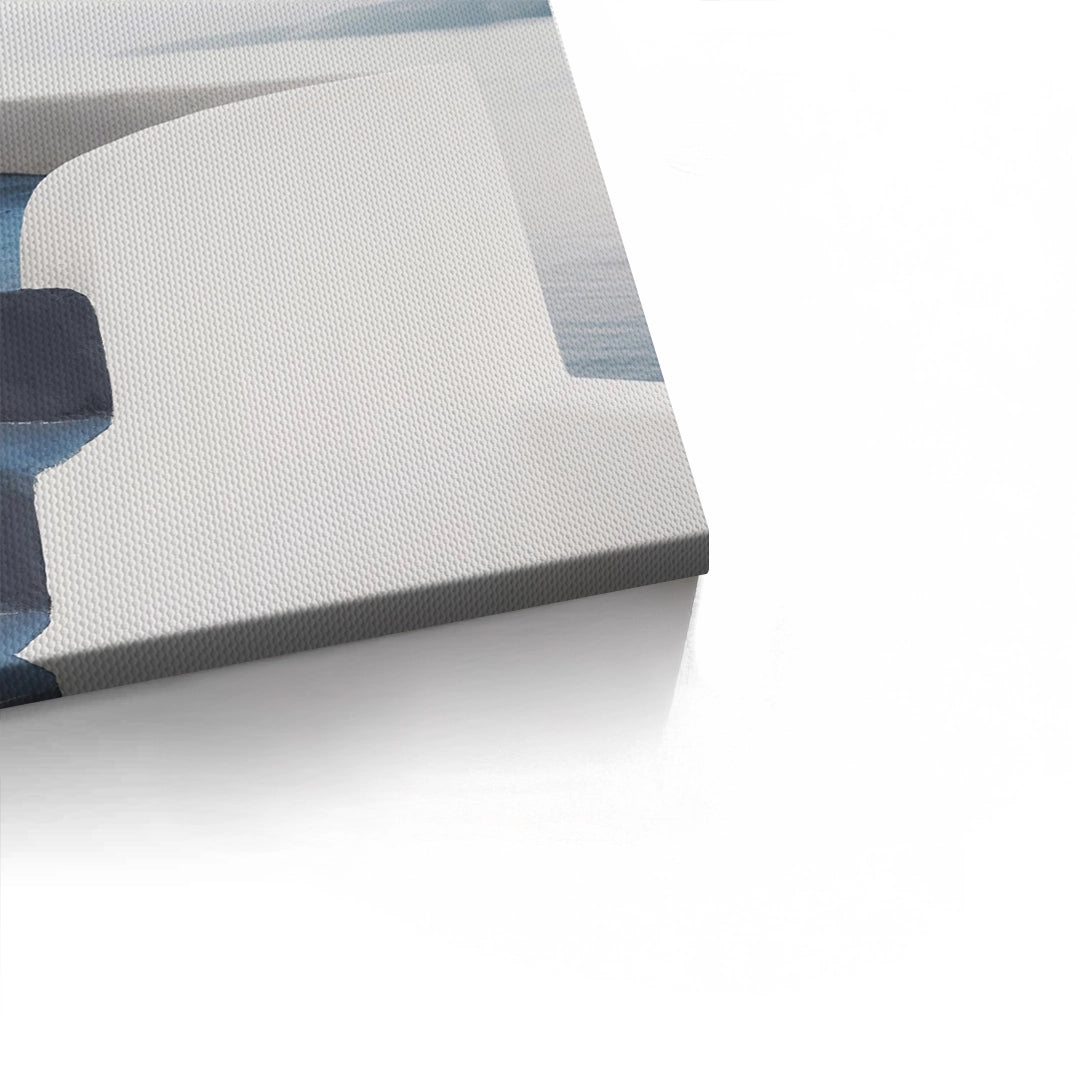 2Santorini Blue Stairs - Canvas