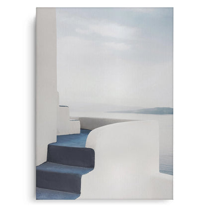 Santorini Blue Stairs - Canvas