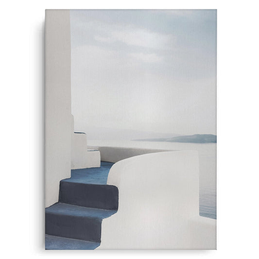 Santorini Blue Stairs - Canvas