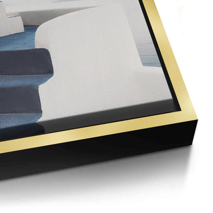 Santorini Blue Stairs - Canvas