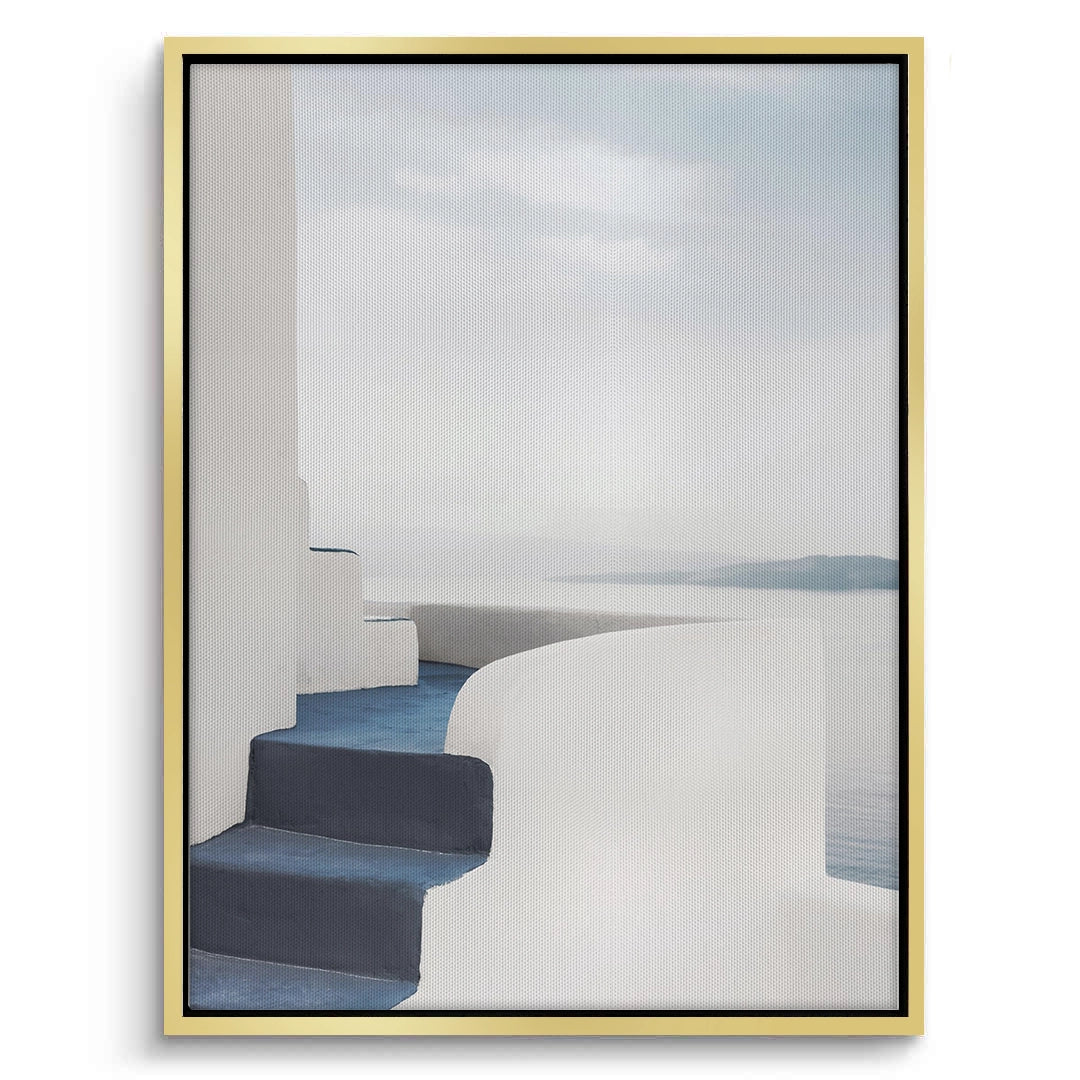 2Santorini Blue Stairs - Canvas