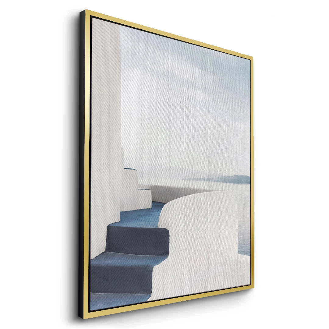 2Santorini Blue Stairs - Canvas