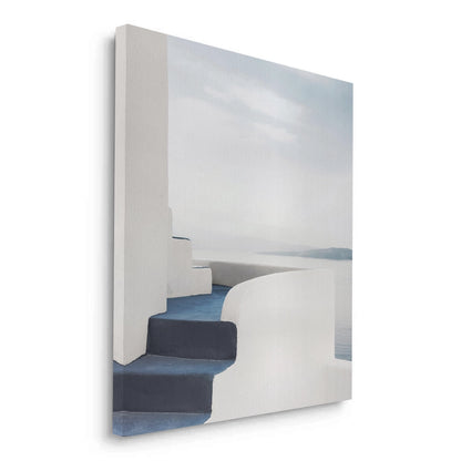 Santorini Blue Stairs - Canvas
