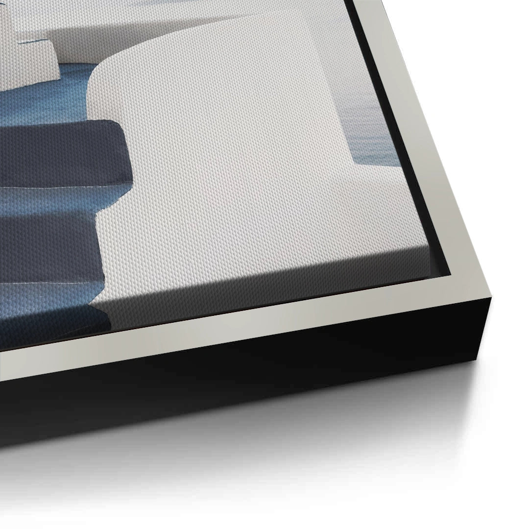 2Santorini Blue Stairs - Canvas