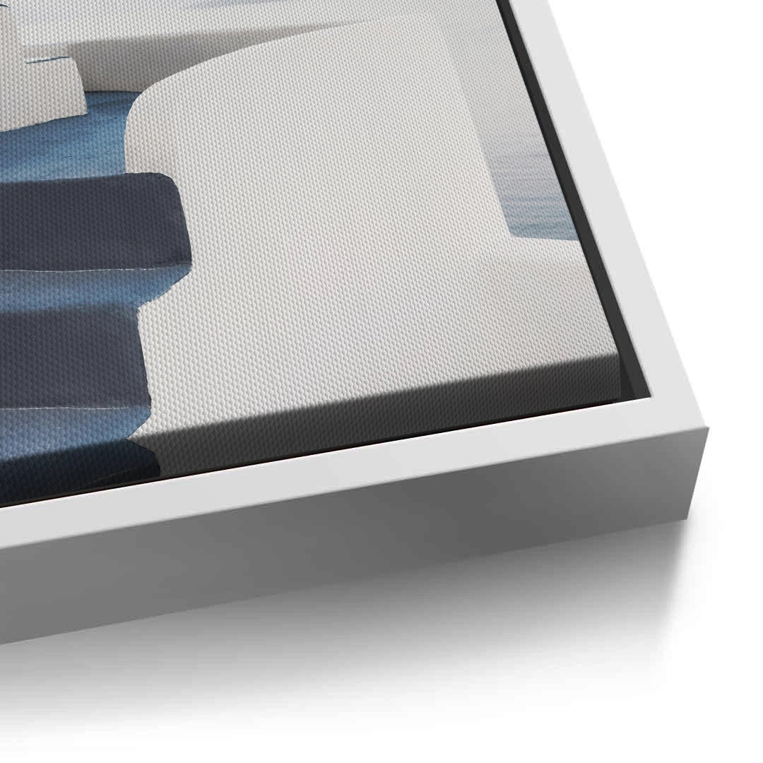 2Santorini Blue Stairs - Canvas