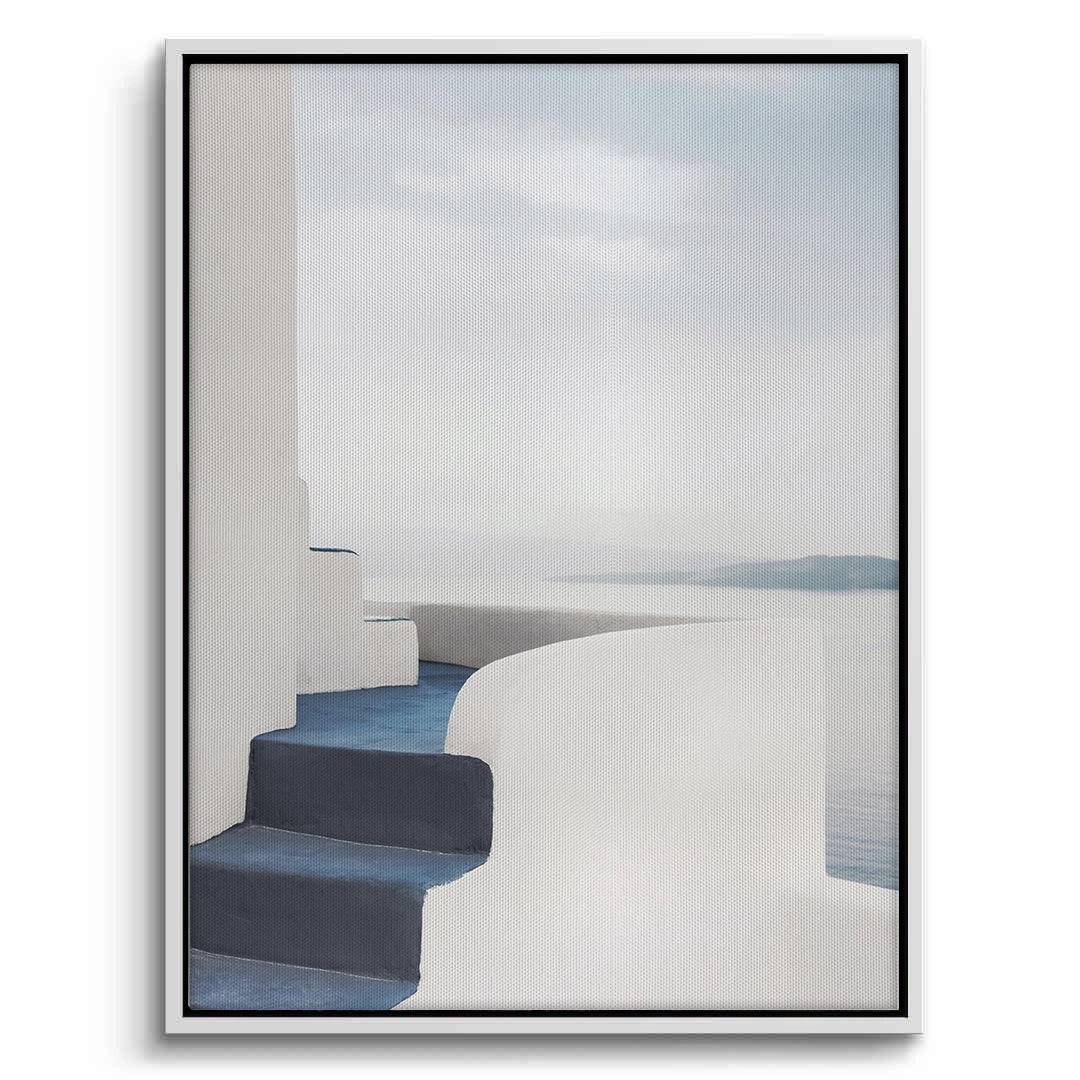 2Santorini Blue Stairs - Canvas