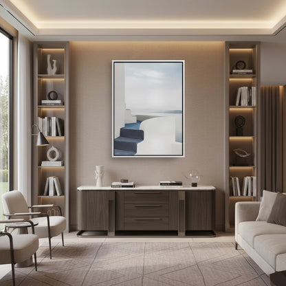 Santorini Blue Stairs - Canvas