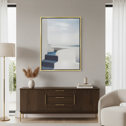 Santorini Blue Stairs - Canvas