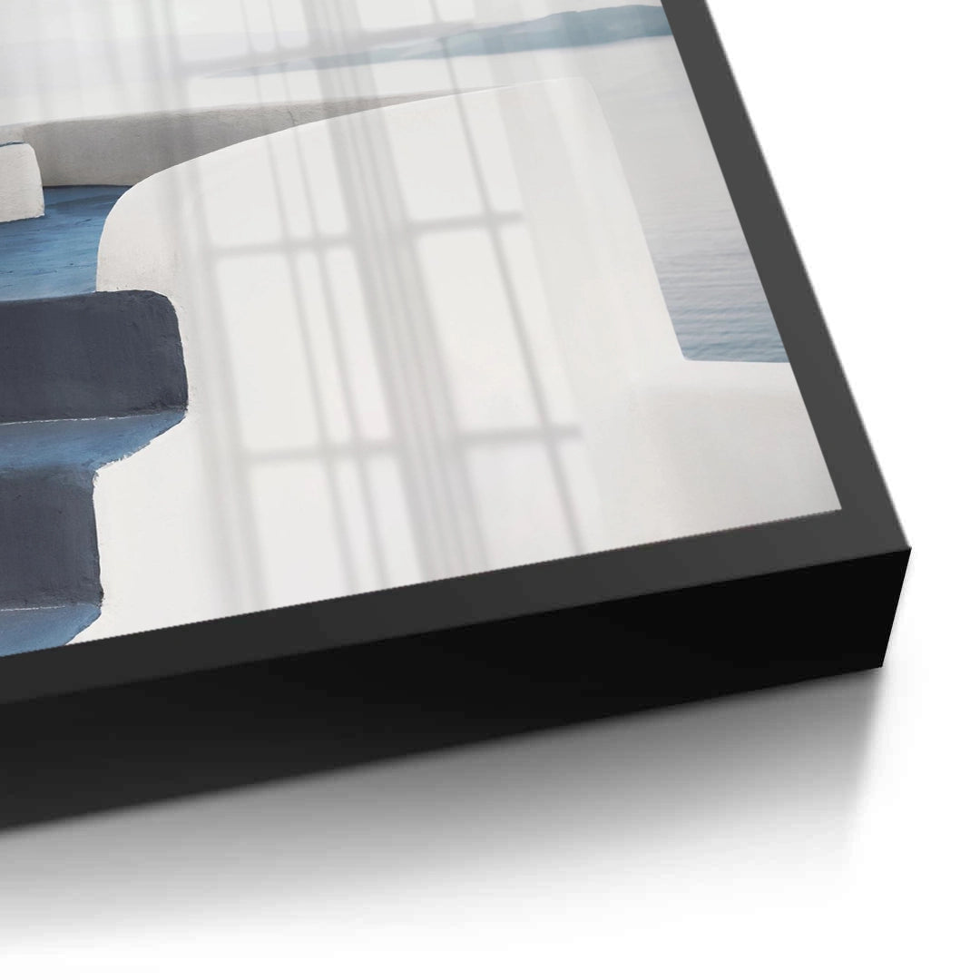 2Santorini Blue Stairs - Fine Art