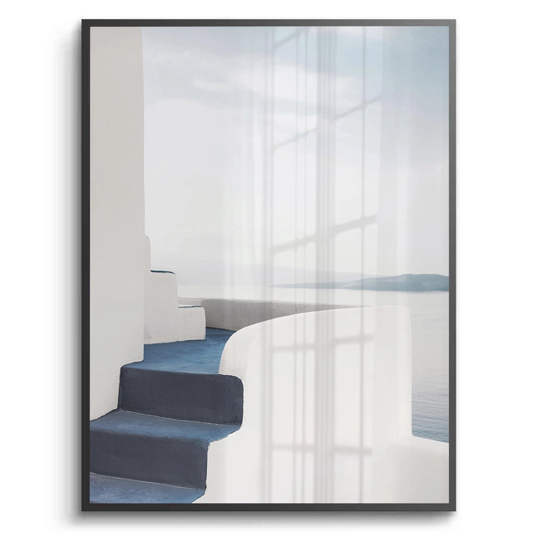 2Santorini Blue Stairs - Fine Art