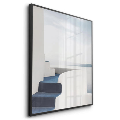 Santorini Blue Stairs - Fine Art