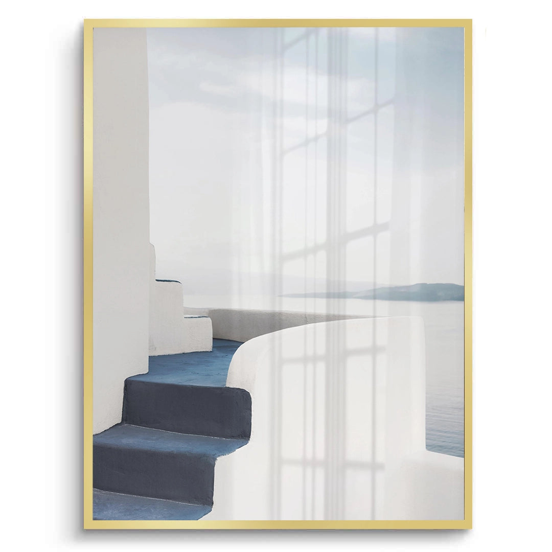 2Santorini Blue Stairs - Fine Art