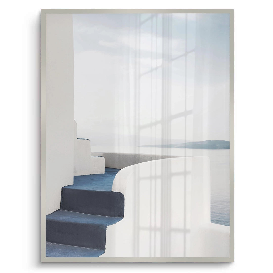 2Santorini Blue Stairs - Fine Art
