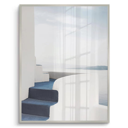 Santorini Blue Stairs - Fine Art