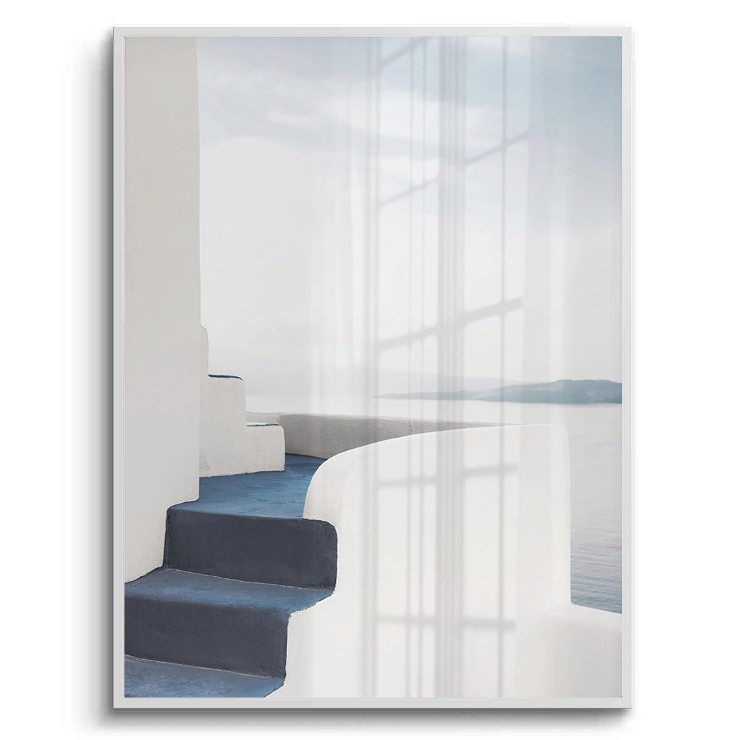 2Santorini Blue Stairs - Fine Art