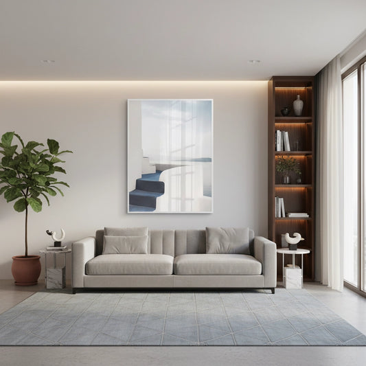 Santorini Blue Stairs - Fine Art