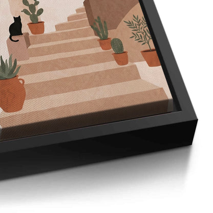 Santorini Stairway - Canvas