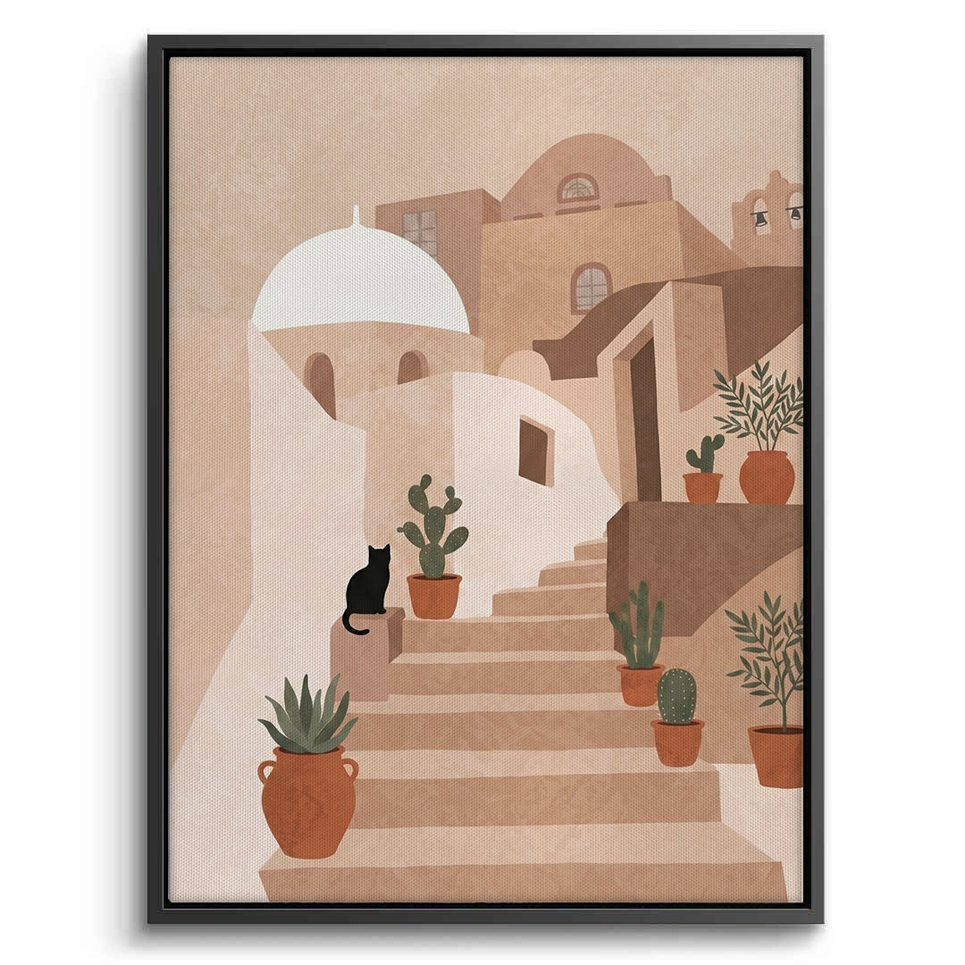 2Santorini Stairway - Canvas