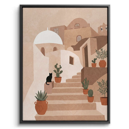 Santorini Stairway - Canvas