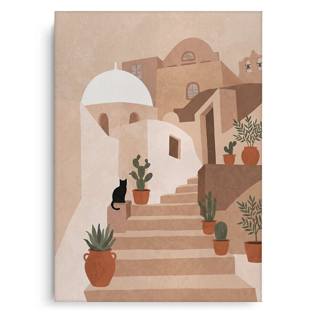 2Santorini Stairway - Canvas