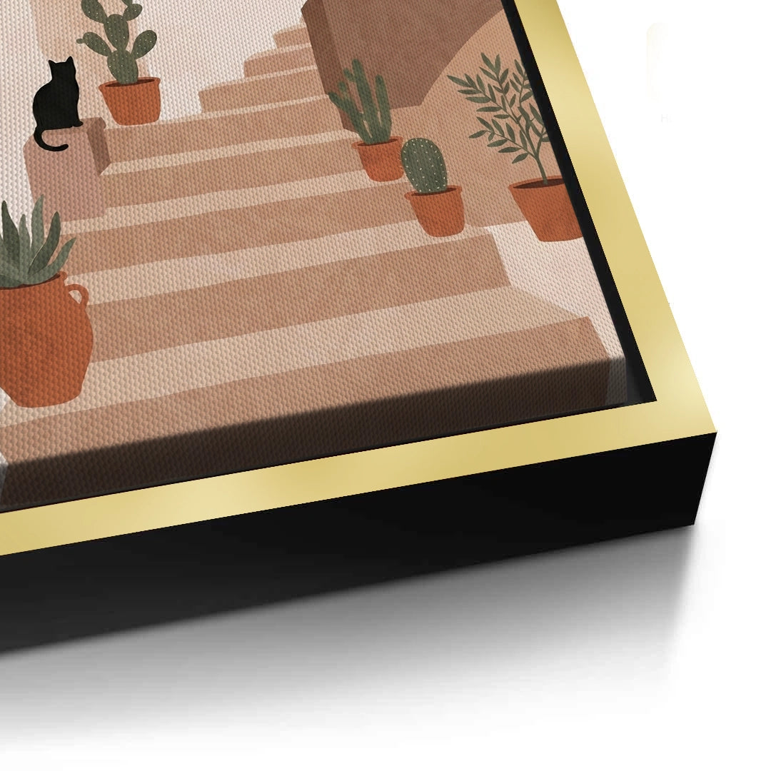 2Santorini Stairway - Canvas