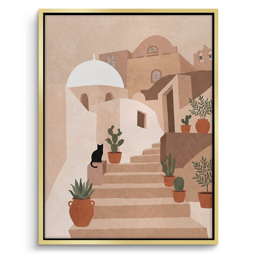 2Santorini Stairway - Canvas