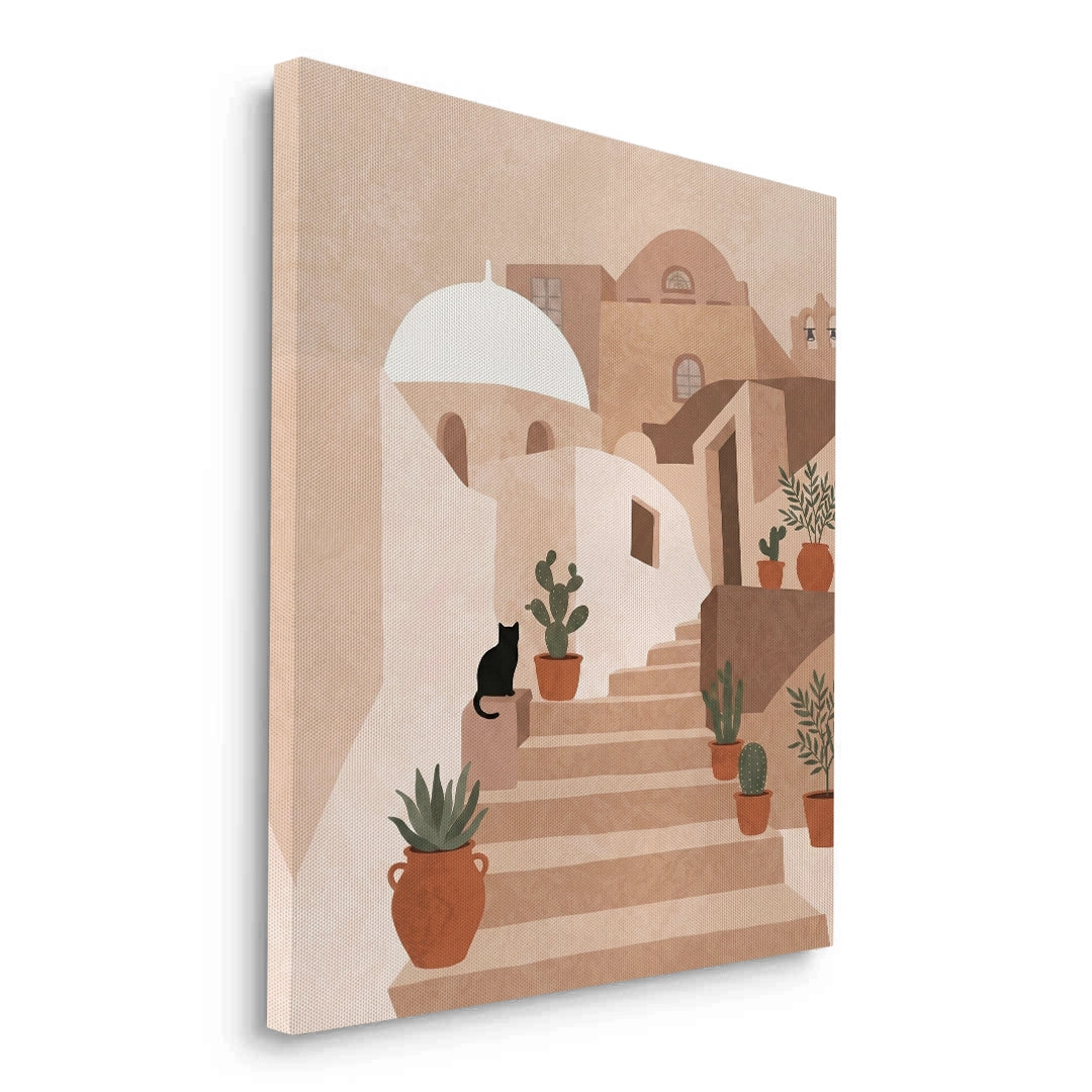2Santorini Stairway - Canvas
