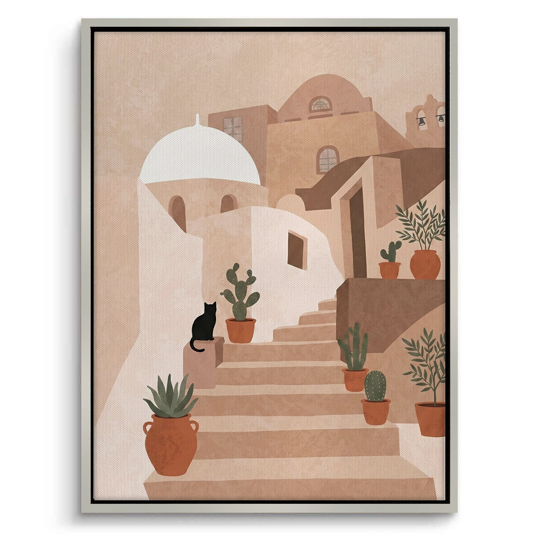 2Santorini Stairway - Canvas