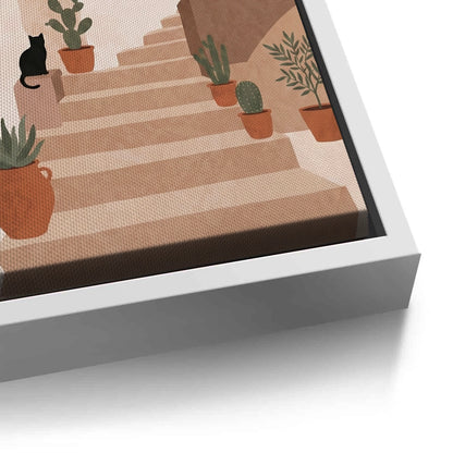 Santorini Stairway - Canvas