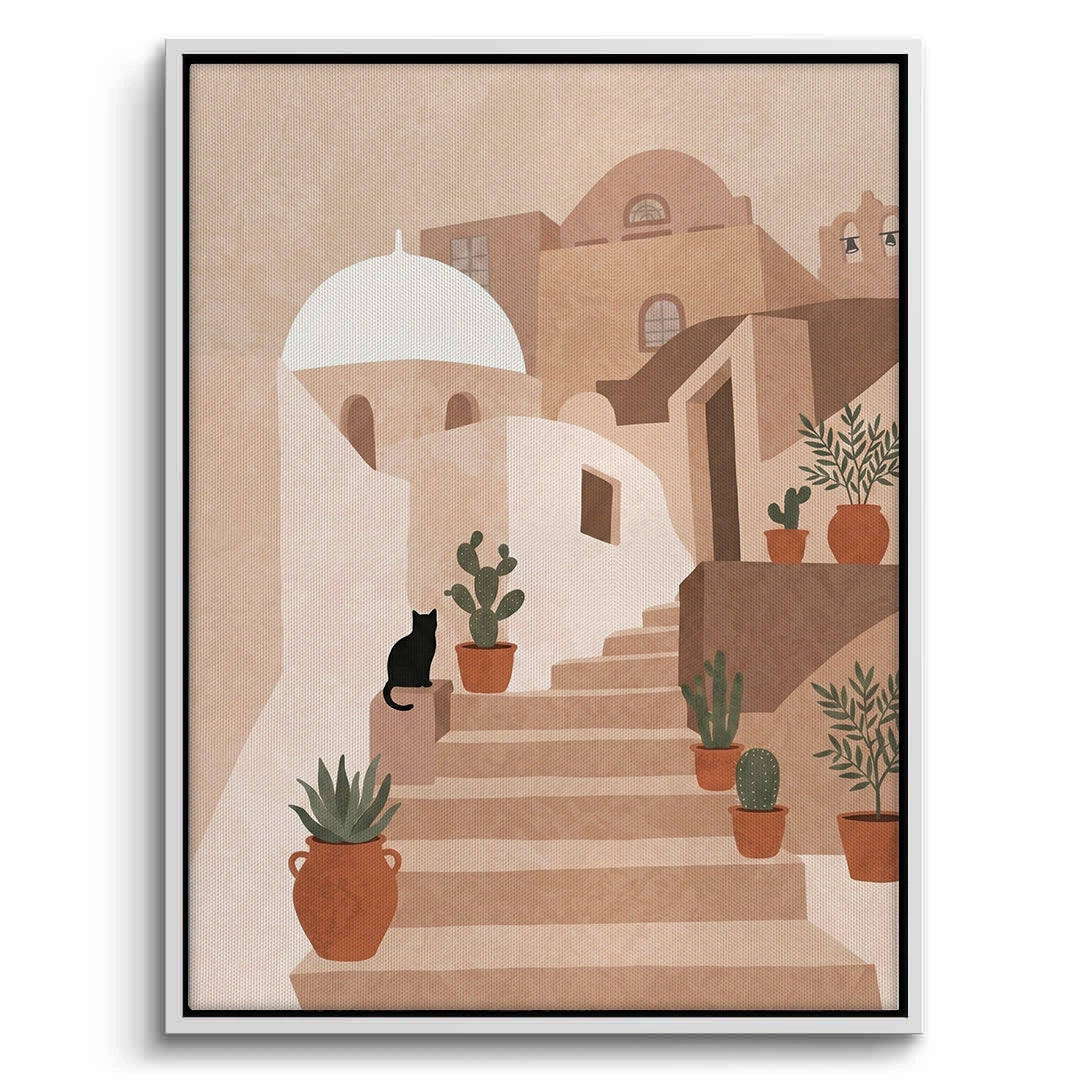 2Santorini Stairway - Canvas