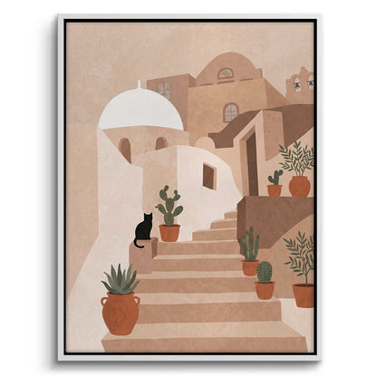 Santorini Stairway - Canvas