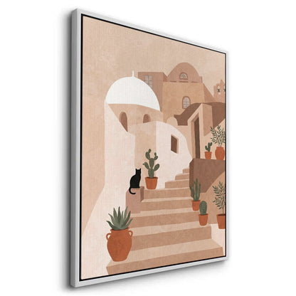 Santorini Stairway - Canvas