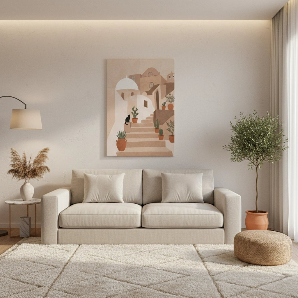 Santorini Stairway - Canvas