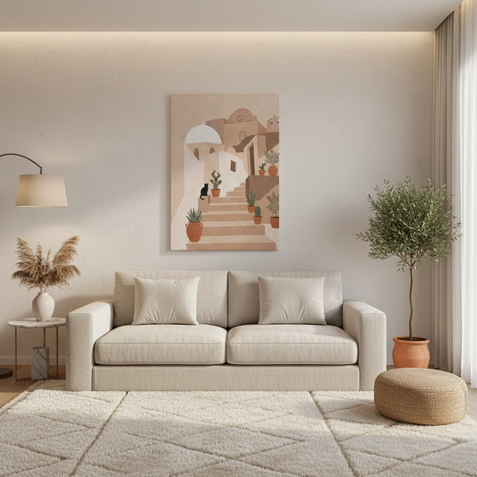 Santorini Stairway - Canvas