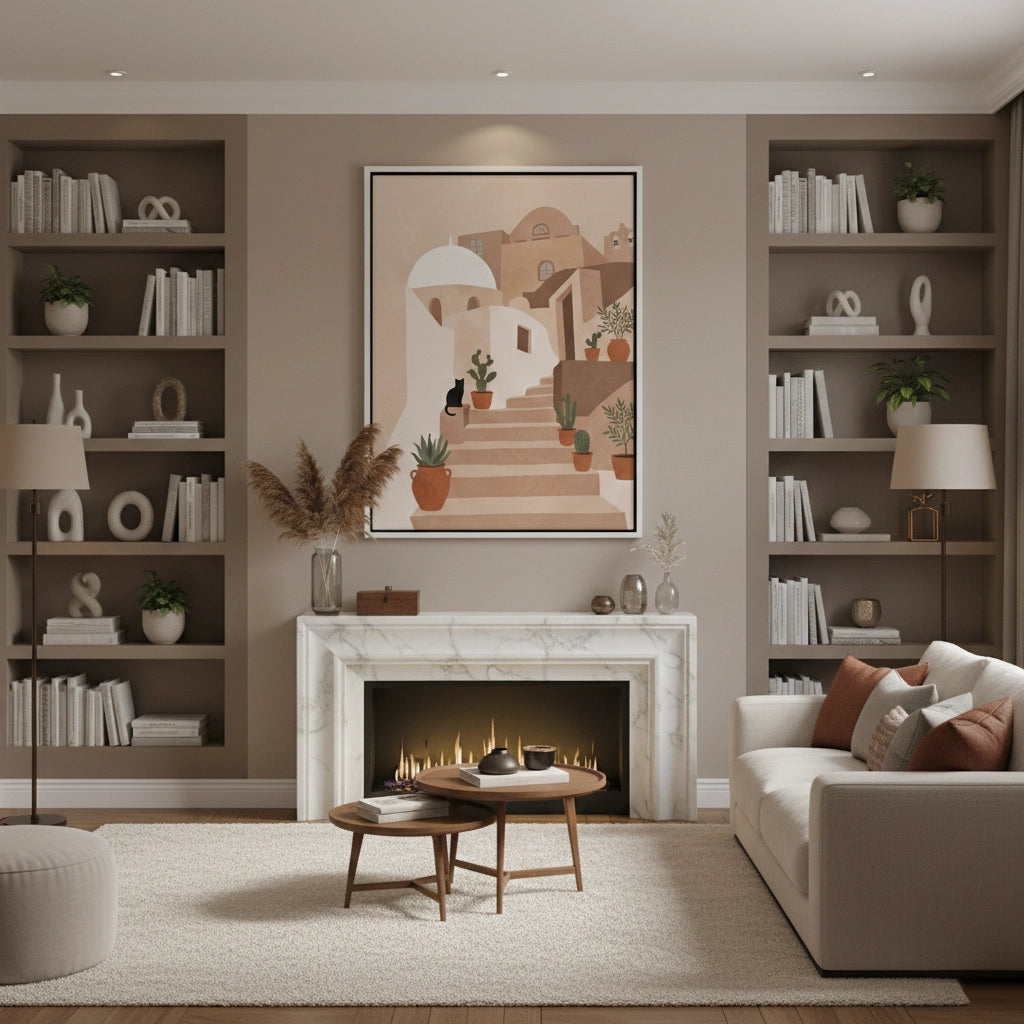 2Santorini Stairway - Canvas