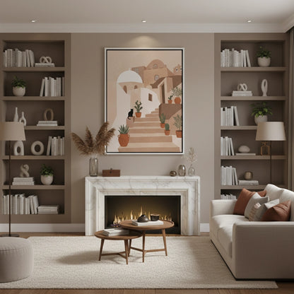 Santorini Stairway - Canvas