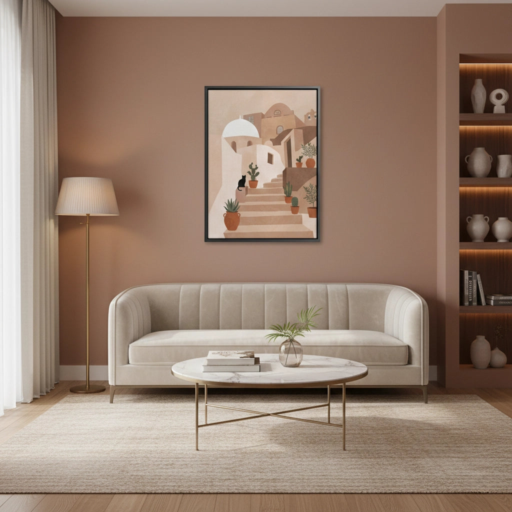 2Santorini Stairway - Canvas