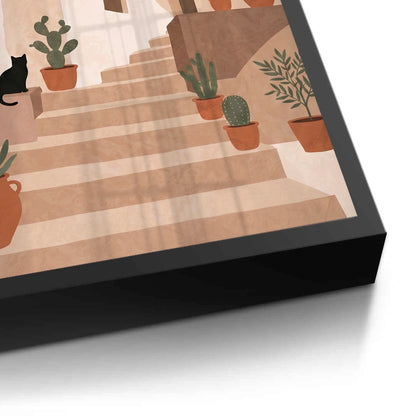 Santorini Stairway - Fine Art